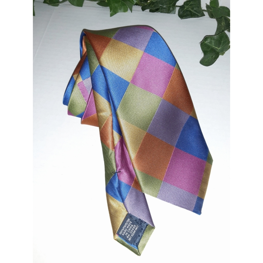 Mario Ferrari Men's Festive Colorblock Tie